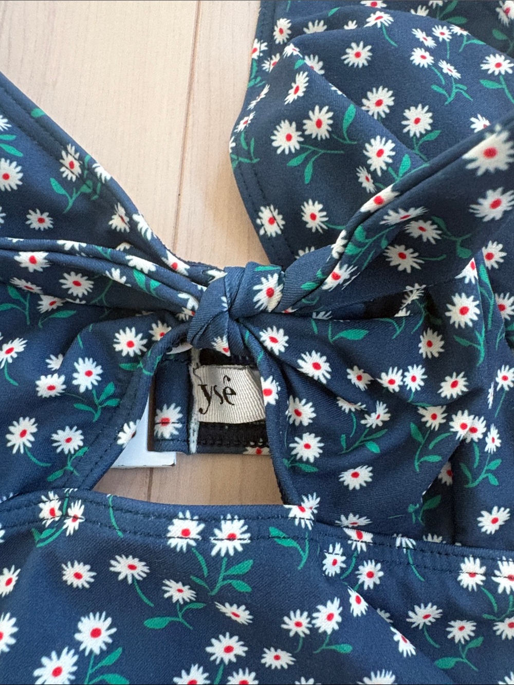 Ditsy Floral One-Piece Swimsuit in Dark Green